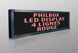 Journal lumineux 4 lignes rouge Réf:P10ROU23-4L
